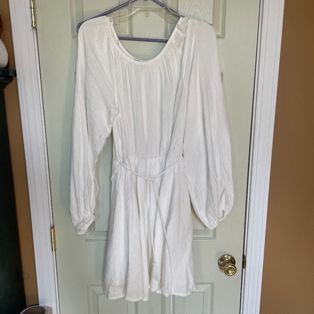 White Wide Arm Dress
